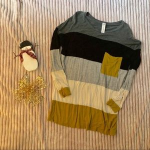 Vanilla Bay Colorblock Striped Tunic